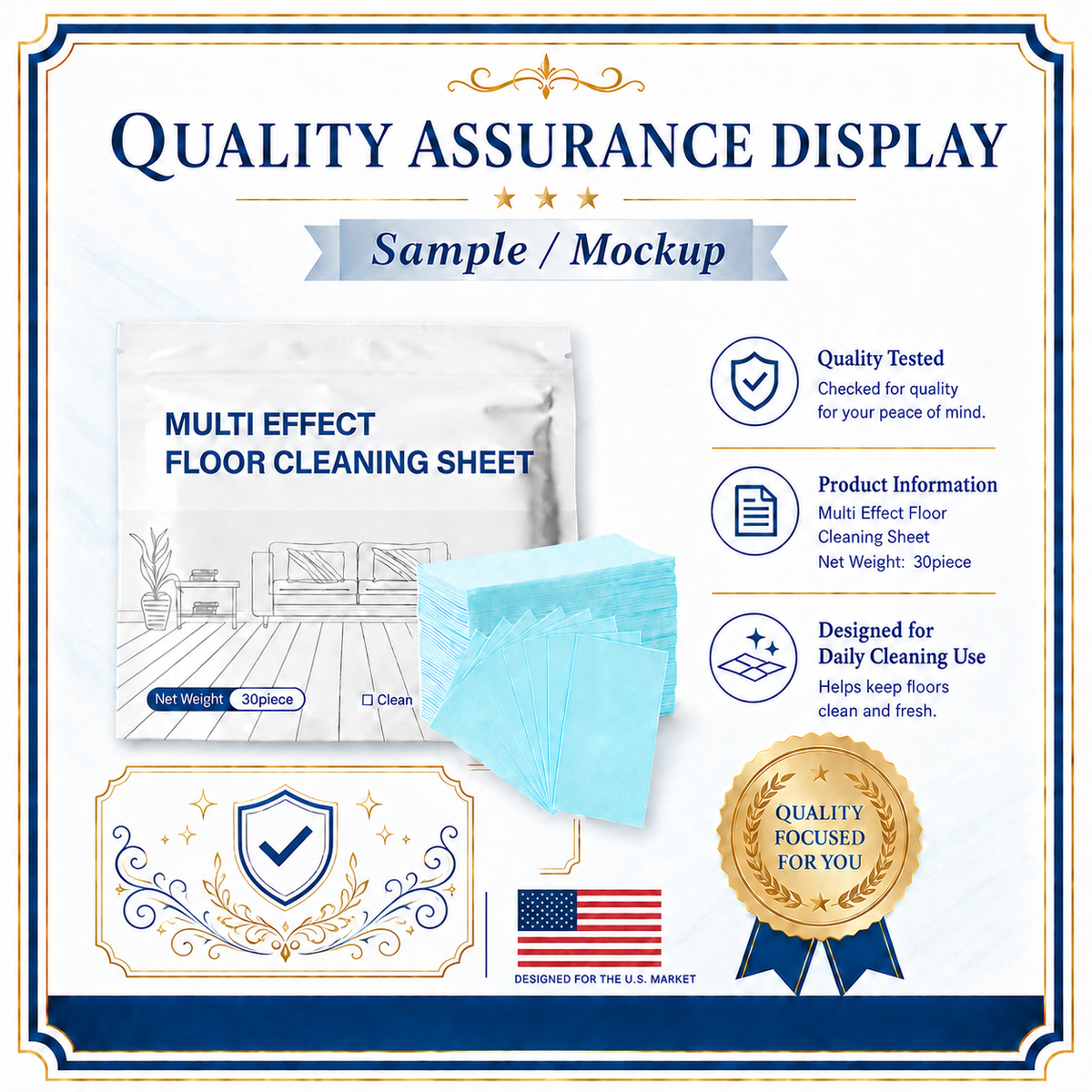 （🔥🔥🔥50% off on the last day） 30PCS Multi-Effect Floor Cleaning Sheets | Just Drop, Dissolve & Mop ✨